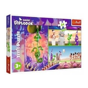 Trefl Puzzle - 24 Maxi - Curious Diplodocus Dragon - Human Film Diplodocus Dragon 14376