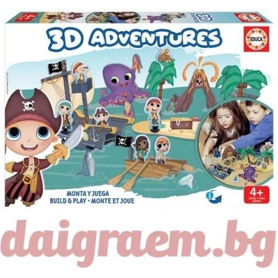 Educa 3d пъзел educa 18227 - Пиратски приключения (edu18227)