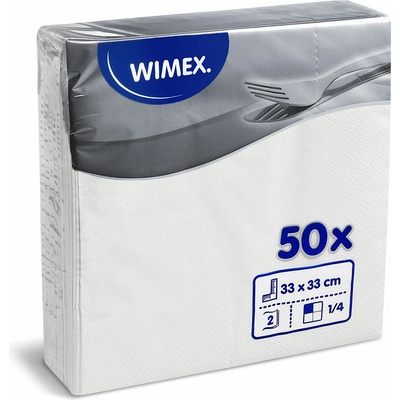 Wimex servítky 2V biele 33x33cm 50ks