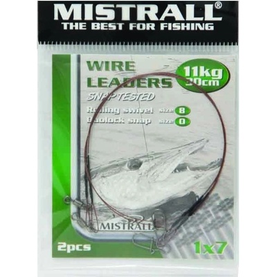 Mistrall Ocelové lanko Power 1x7 30cm 11kg 2ks