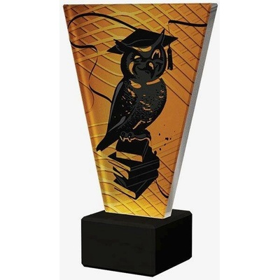 Designová skleněná trofej Absolvent Výška: 15 cm Průměr: 1 cm