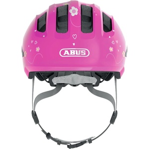 ABUS children's helmet Smiley 3.0 - bicycle helmet with a deep fit, child-friendly designs & space for a braid - for girls and boys - pink with butterfly pattern, size S - 67257 (67257)