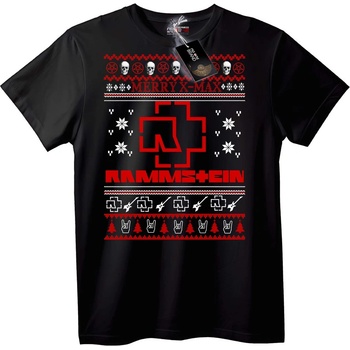 NOONEBRAND Тениска Rammstein Коледен Рок - S, Black