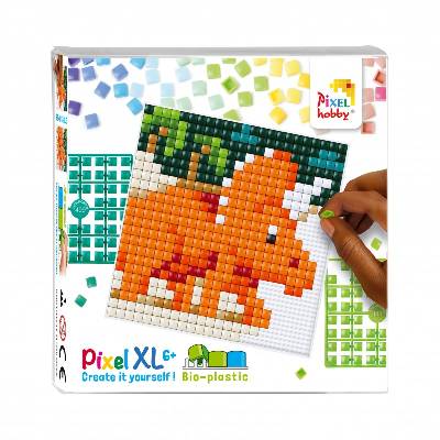 Мозайка с пиксели XL, Pixelhobby, 23x23 пиксела - Динозавър Трицератопс (41040-Dino2)