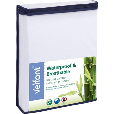 Velfont bambus jersey nepropustné prostěradlo 160x200