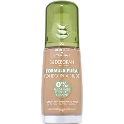 Deborah Milano Formula Pura make-up s Aloe Vera a vitamínom C Nude 03 Sand 30 ml