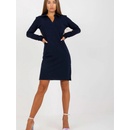 Rue Paris mini šaty s límečkem rv-sk-8068.60p-dark blue Tmavě modré