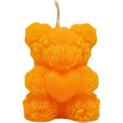 Svíčkománie3D Méďa z růžiček 50 g Oranžová