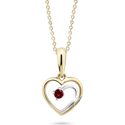 Cutie Diamonds bicolor prívesok zo žltého zlata s rubínom DZ6300 1602 40 RU X R1