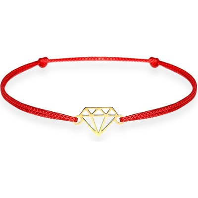 Blink-Blink šnúrkový náramok so zlatým príveskom DIAMANT 6318ZCeG