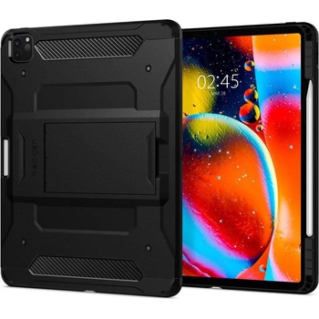 Spigen Tough Armor Pro Case - хибриден кейс с най-висока степен на защита за iPad Pro 12.9 (2020) (черен)