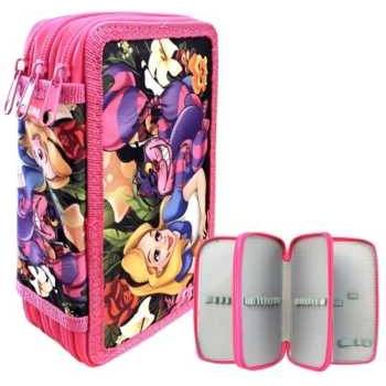 Maxima Ученически несесер maxima с 3 ципа 21х13х6 см полиестер