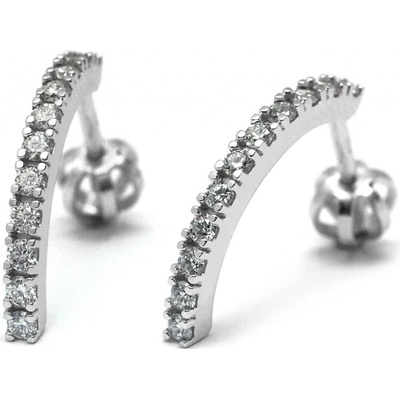 Klenoty Budín zlaté s diamanty z bílého zlata na šroubek J-28179-17