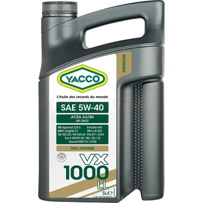 Yacco VX 100 LL 5W-40 5 l