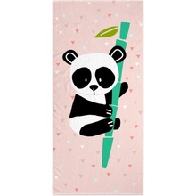 Moshi Moshi Svetloružová detská osuška 150x70 cm Panda