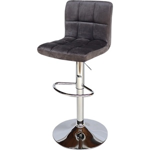 Bogdan Furniture Am Бар стол Калипсо-12 кадифе- тъмно сив