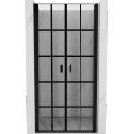 Mexen Mist врата за душ кабина, отварящи се 85 см, черна решетка, черни - 8A7-085-000-70-77 (8A7-085-000-70-77)