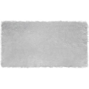 vidaXL Изкуствена овча килим TAFALLA Сиво 80 x 150 cm Полиестер (42021522)