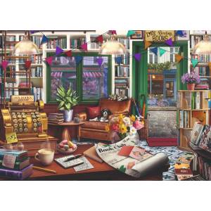 Ravensburger - Puzzle Book Lover's Shop - 1 000 piese