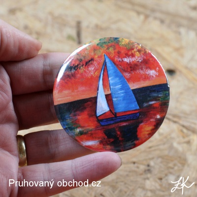 Ohnivé moře - button neboli placka