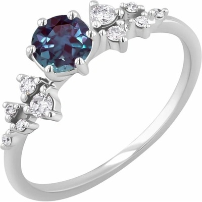 Eppi Zásnubní prsten s lab grown alexandritem a lab grown diamanty Olha R48583