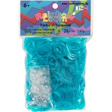 RAINBOW LOOM Original gumičky 600 kusov tyrkysové