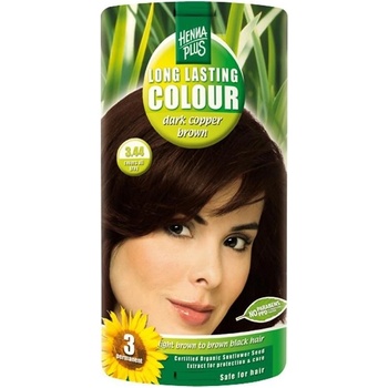 HennaPlus přírodní barva na vlasy tmavě měděnÁ hnědá 3.44 100 ml