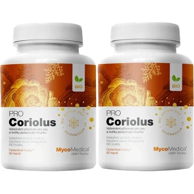 2x MycoMedica Coriolus PRO 180 kapslí