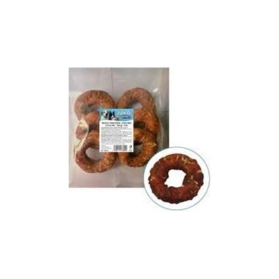 JUKO Kroužek buvolí obalený kachním masem Snacks 10 cm 6 ks