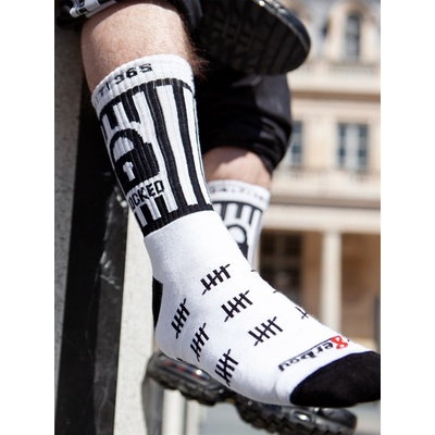 Ponožky Sk8erboy LOCKED 43 - 46 bílé bavlněné ponožky