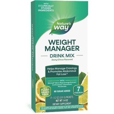 Nature's Way Weight Manager Drink Mix (формула за контрол на теглото) 7 сашета с вкус на цитрусови плодове | Nature’s Way (14987)