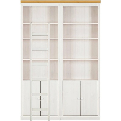 Biela knižnica z borovicového dreva 148x223 cm Anita – Støraa