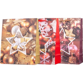 Z-TRADE Taška darčeková 260 x 320 mm Vianočné dekorácie Ozdoby mix 1 kus