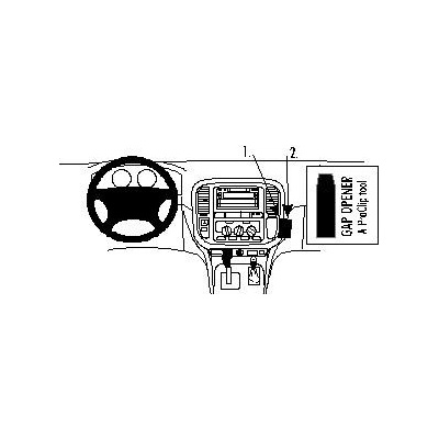 Brodit ProClip montážna konzola na palubnú dosku pre Toyota LandCruiser 100 98-01, 852644