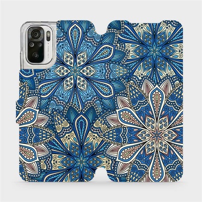 Pouzdro Mobiwear Flipové Xiaomi Redmi Note 10S - V108P Modré mandala květy