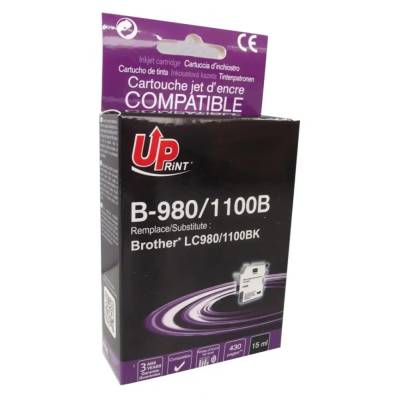 Compatible Мастилница uprint lc980/1100 brother, Черен (lf-ink-brot-lc980b-up)