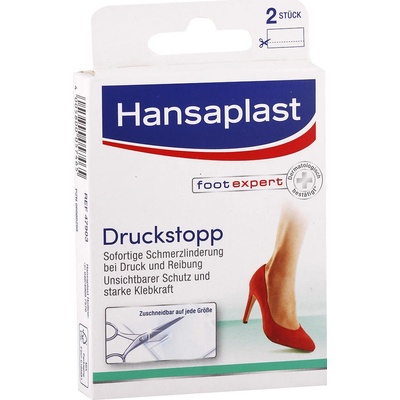 Hansaplast Priehľadná náplasť proti tlaku a bolesti 2 ks 9 x 6,5 cm