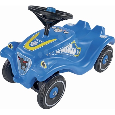 BIG auto Bobby Car Classic Police modré so zvukom a svetlom a s nálepkami v rôznych jazykoch