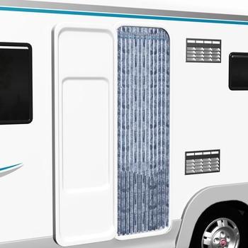 Image 1 of vidaXL Завеса против насекоми, сребриста, 56x200 см, шенил (315138)