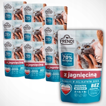 Frendi kúsky v jemnej omáčke s jahňacím mäsom 100 g