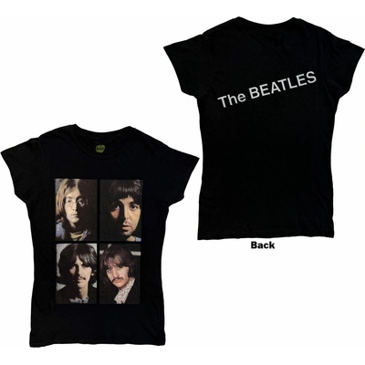 The Beatles Tričko White Album Faces Žena Čiern