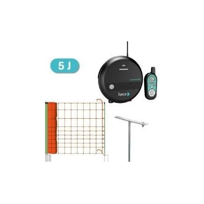 Set elektrického ohradníku se sítí - ochrana před vlkem, rysem - DUO RF zdroj s ovladačem - síť 50 m