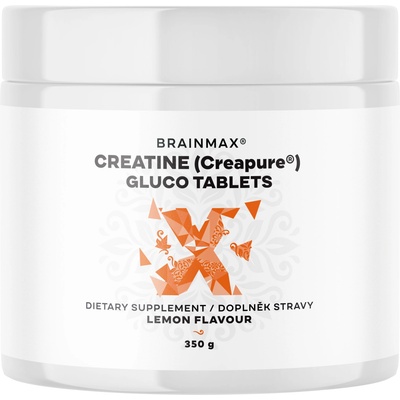 Creatine Creapure® Gluco таблетки, Лимон, Креатин монохидрат таблетки, Цитрус, 350 г, 115 таблетки