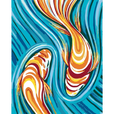zuty Malování podle čísel Rybky ukryté v malbě 80 x 100 cm vypnuté plátno na rám