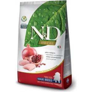 Farmina N&D GRAIN FREE PRIME Puppy Maxi Chicken & Pomegranate - пълноценна храна за подрастващи кучета от едри породи до 1, 5 години, с пиле и нар - 2, 5 кг PND0250069
