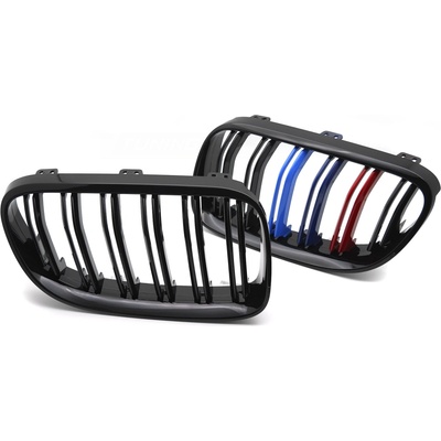 Predná maska BMW E92 / E93 LCI 10-13 Sport Glossy Black Tri-Colour Double Bar