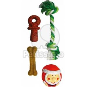 Flamingo X-Mas Stocking - коледна играчка и снак за кучета 1 бр