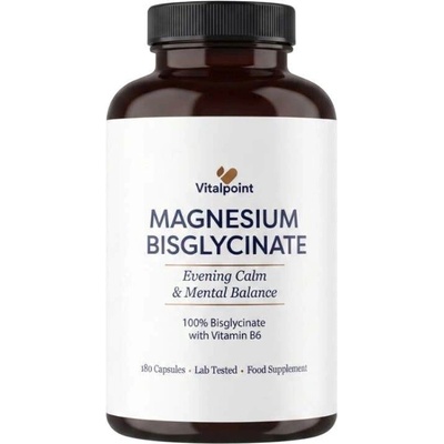 Vitalpoint Premium Magnesium Bisglycinate + B6 180 kapslí