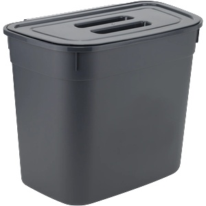 HORECANO HOME-Кош за отпадъци за окачване с капак АНТРАЦИТ 27.9x16.7xh21.1cm (07110A) (017388)