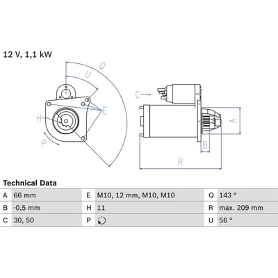 BOSCH 0 986 025 390 Startér (0986025390)